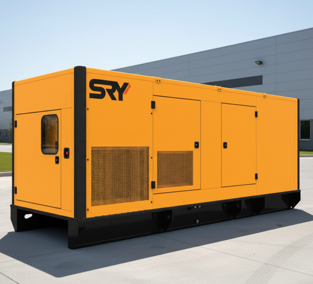 Grupo Gerador Carenado de Alta Potência (Megawatt) Amarelo - SYR Equipamentos Multicomustível