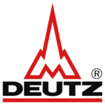 Logo DEUTZ vermelho e preto - Motores a diesel e peças na SYR Equipamentos