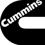Logo Cummins preto e branco - Motores, Peças e Grupos Geradores na SYR Equipamentos