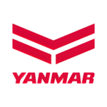 Logo YANMAR vermelho e branco - Marca de motores e equipamentos SYR Equipamentos